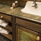 Governor's Suite. One of two bathroom vanities.