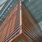 Gallery multilevel slatted wall (Southeast corner)