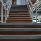 Concrete and wood stair detail