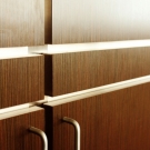 Detail of Million Air restaurant cabinets.