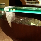 Counter top detail of Million Air reception desk.