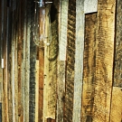 Detail of Reclaimed vintage wood wall, Million Air